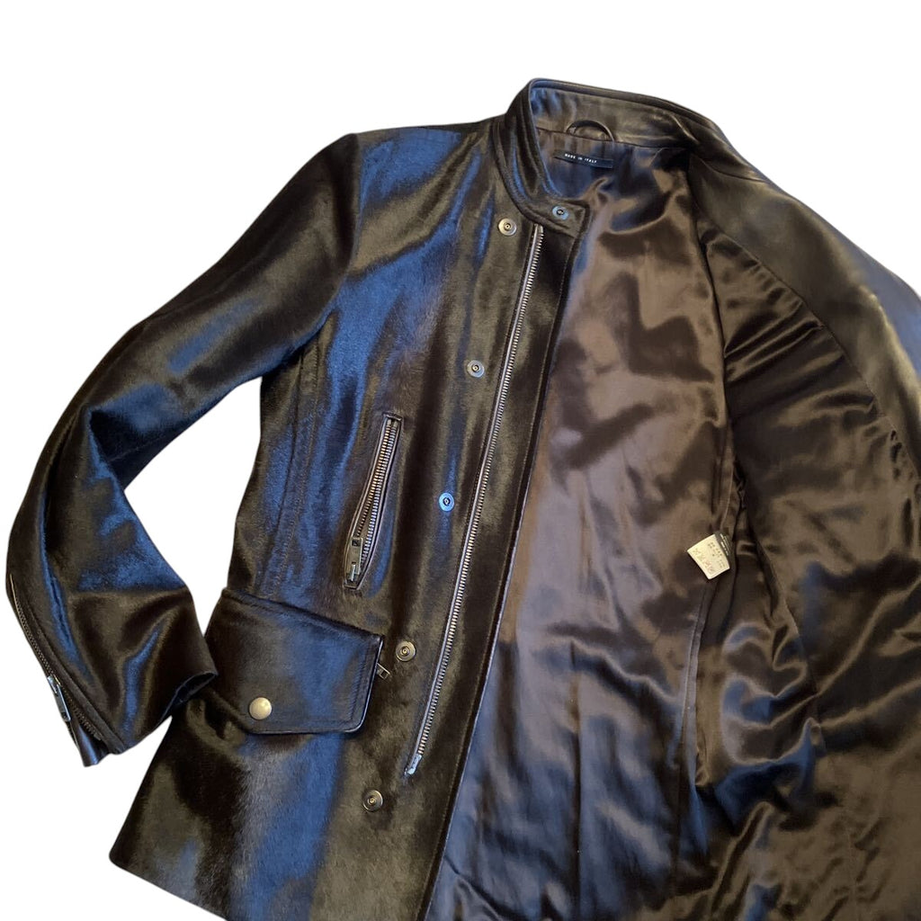 GUCCI Rare Pony Hair Leather Rider Jacket Blouson  by Tom Ford 48