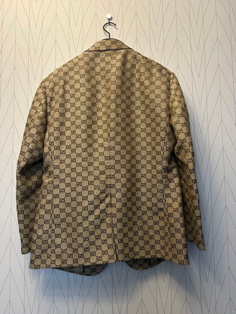 GUCCI GG Pattern Tailored Jacket Size 50 — Pre-owned, Excellent Condition