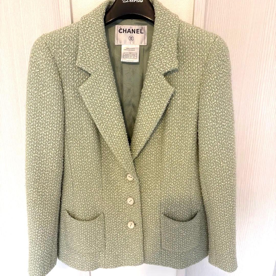 CHANEL Mint Green Jacket Size 34