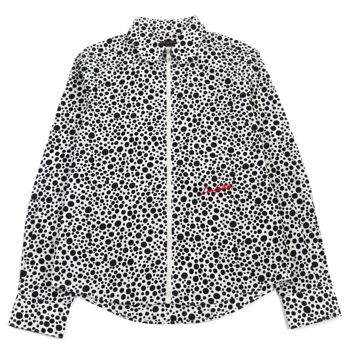 LOUIS VUITTON x Yayoi Kusama 23SS Infinity Dots Zipped Shirt White Black 1AB6I0 Size S