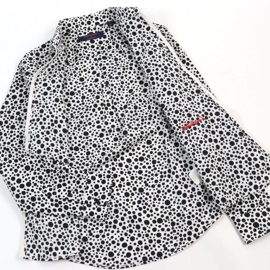 LOUIS VUITTON x Yayoi Kusama 23SS Infinity Dots Zipped Shirt White Black 1AB6I0 Size S