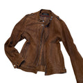 GUCCI Brown Suede Leather Slim Blouson Jacket Size 46