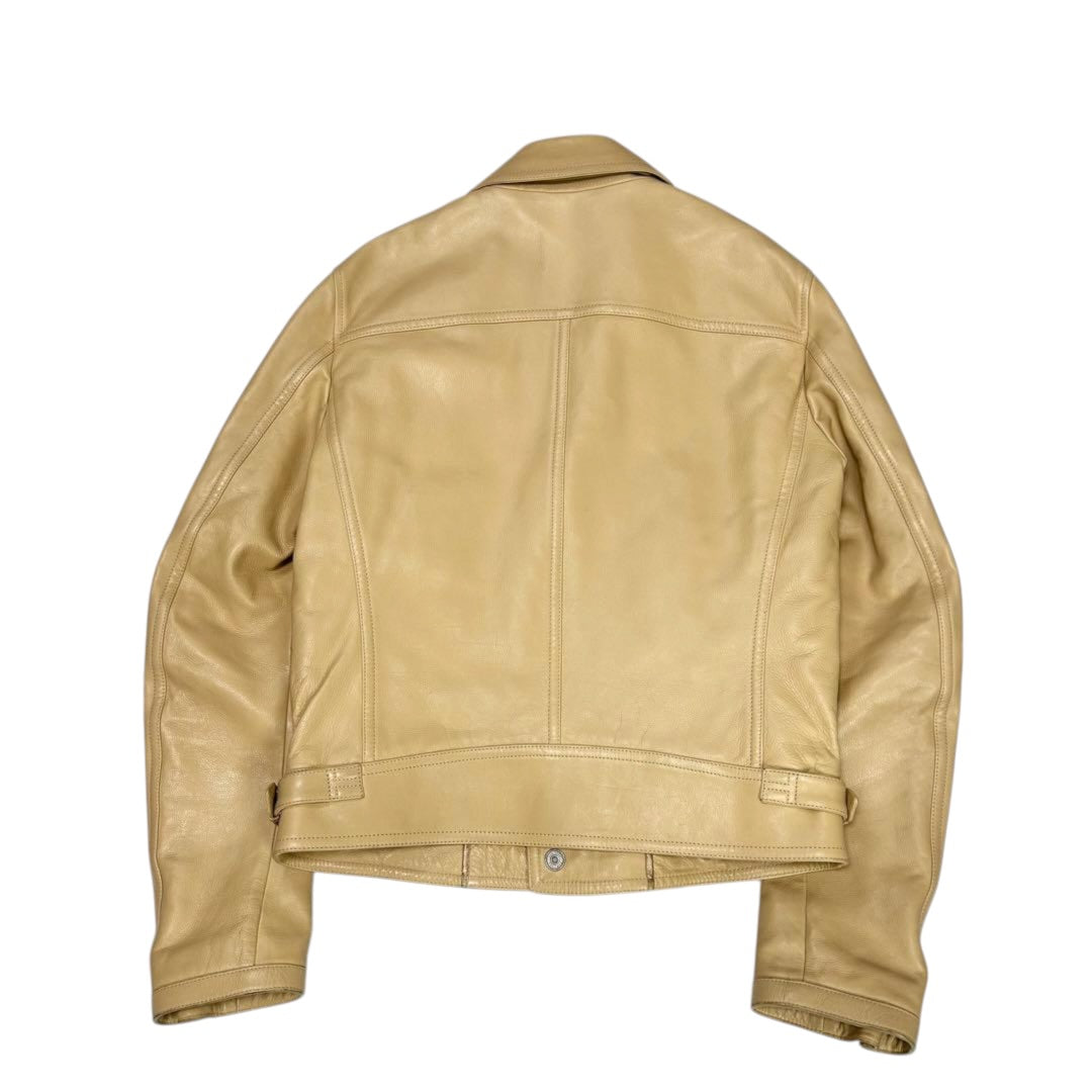 TOM FORD ICON BIKER Cowhide Leather Double Rider Jacket Size 48