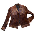 GUCCI Brown Suede Leather Blouson Jacket Size 48