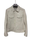 TOM FORD Off-White Leather Jacket Size 52