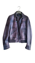 GUCCI GG Guccissima Sheepskin Leather A-2 Flight Jacket Size 46