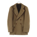 TOM FORD Camel Double-Breasted Wool Chesterfield Coat Size 46