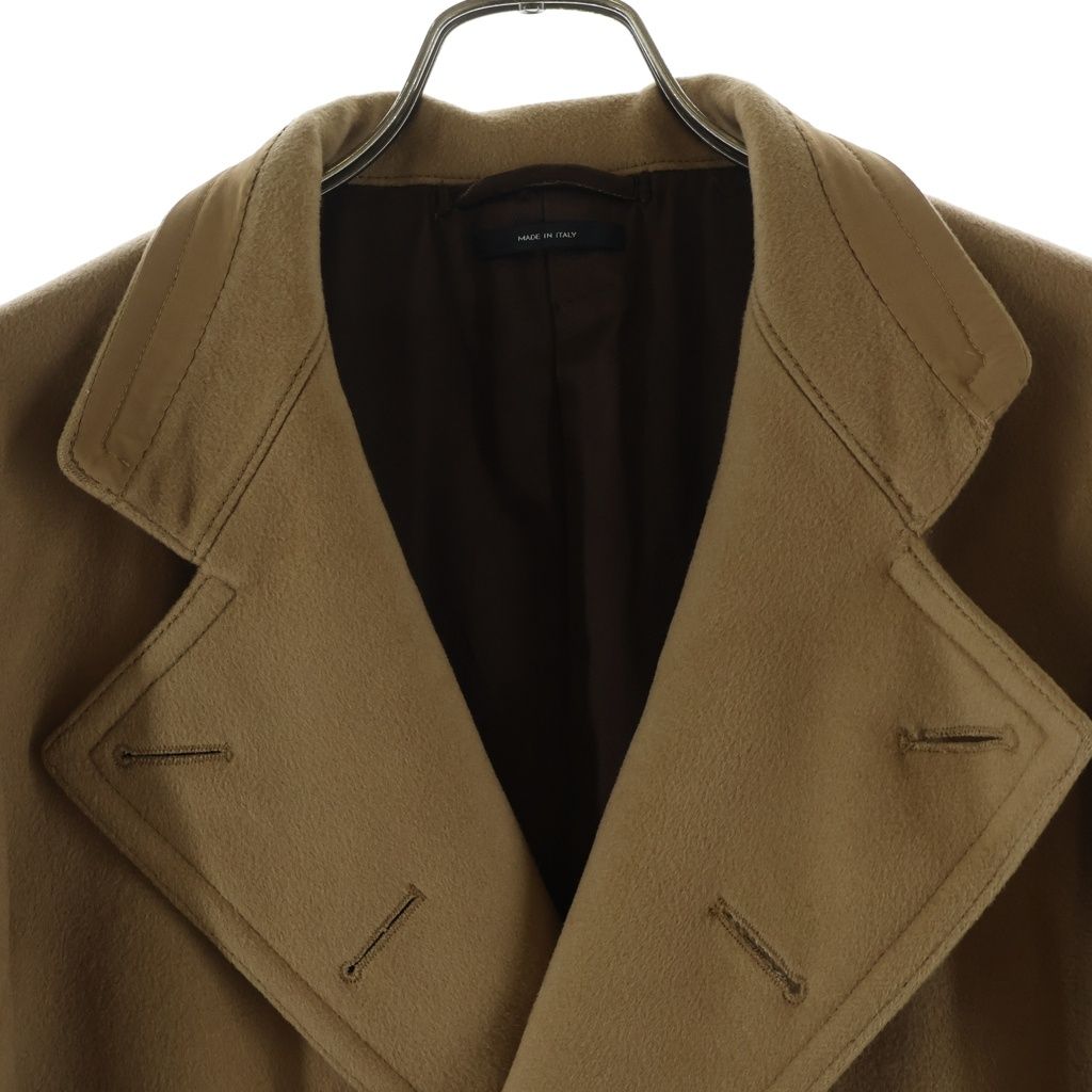 TOM FORD Camel Double-Breasted Wool Chesterfield Coat Size 46