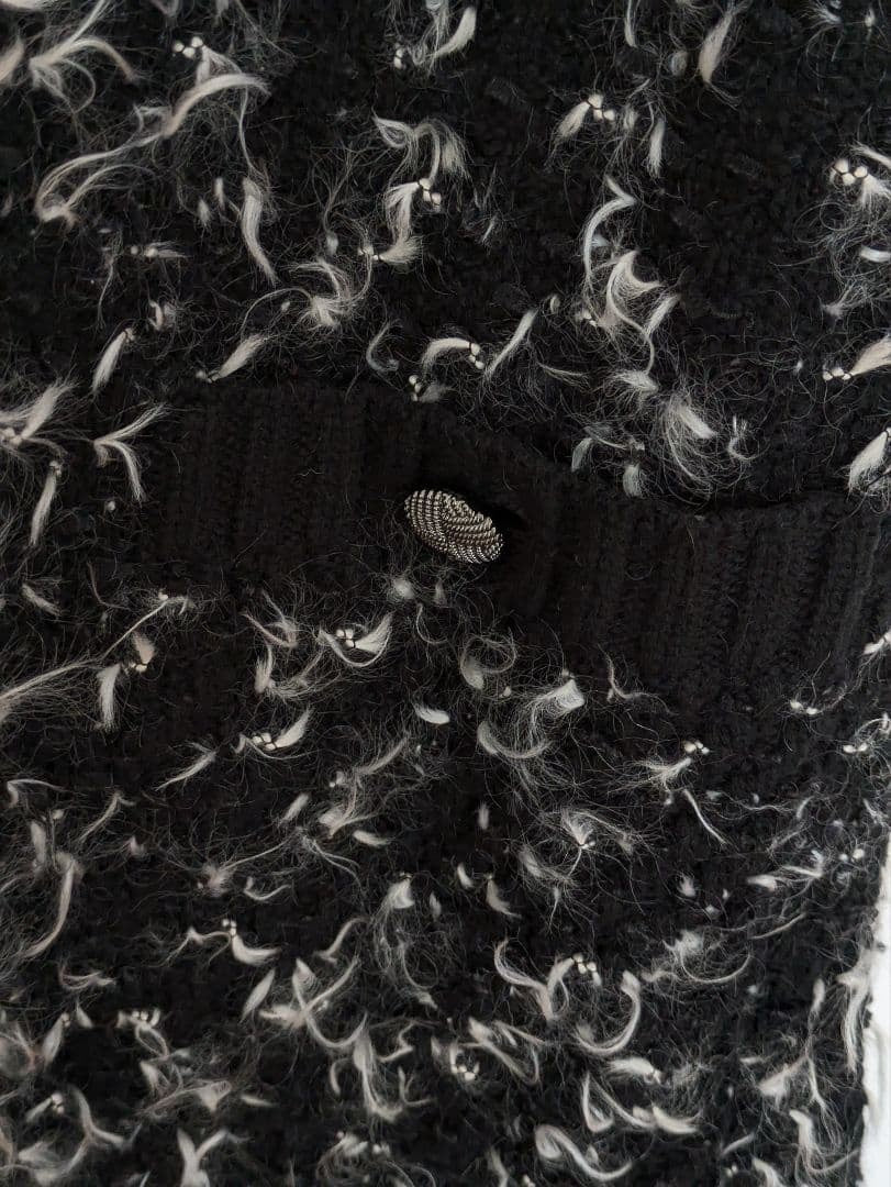 CHANEL Coco Button Wool & Cashmere Knit Dress Size 38