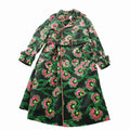 GUCCI 21SS Kenneth Scott Floral Epilogue Velvet Belted Trench Coat — Size 44 (S)