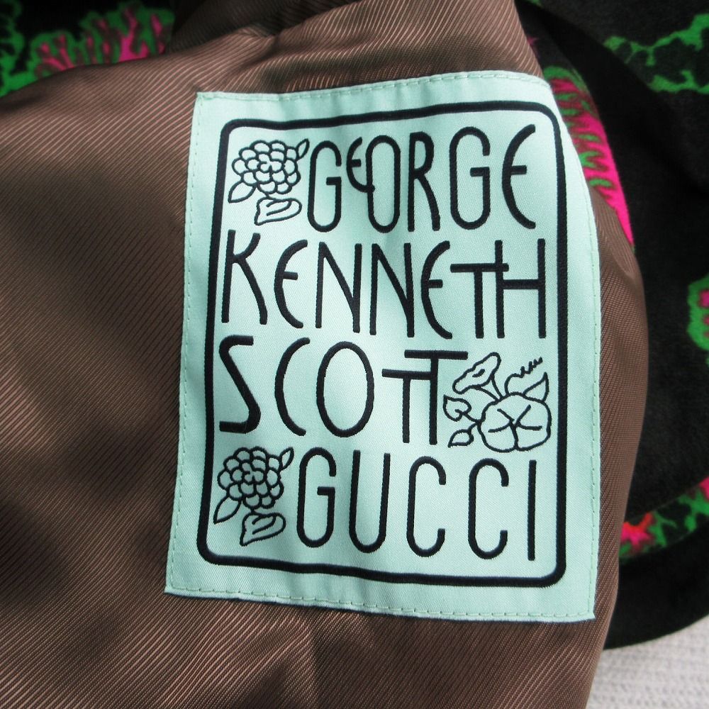 GUCCI 21SS Kenneth Scott Floral Epilogue Velvet Belted Trench Coat — Size 44 (S)