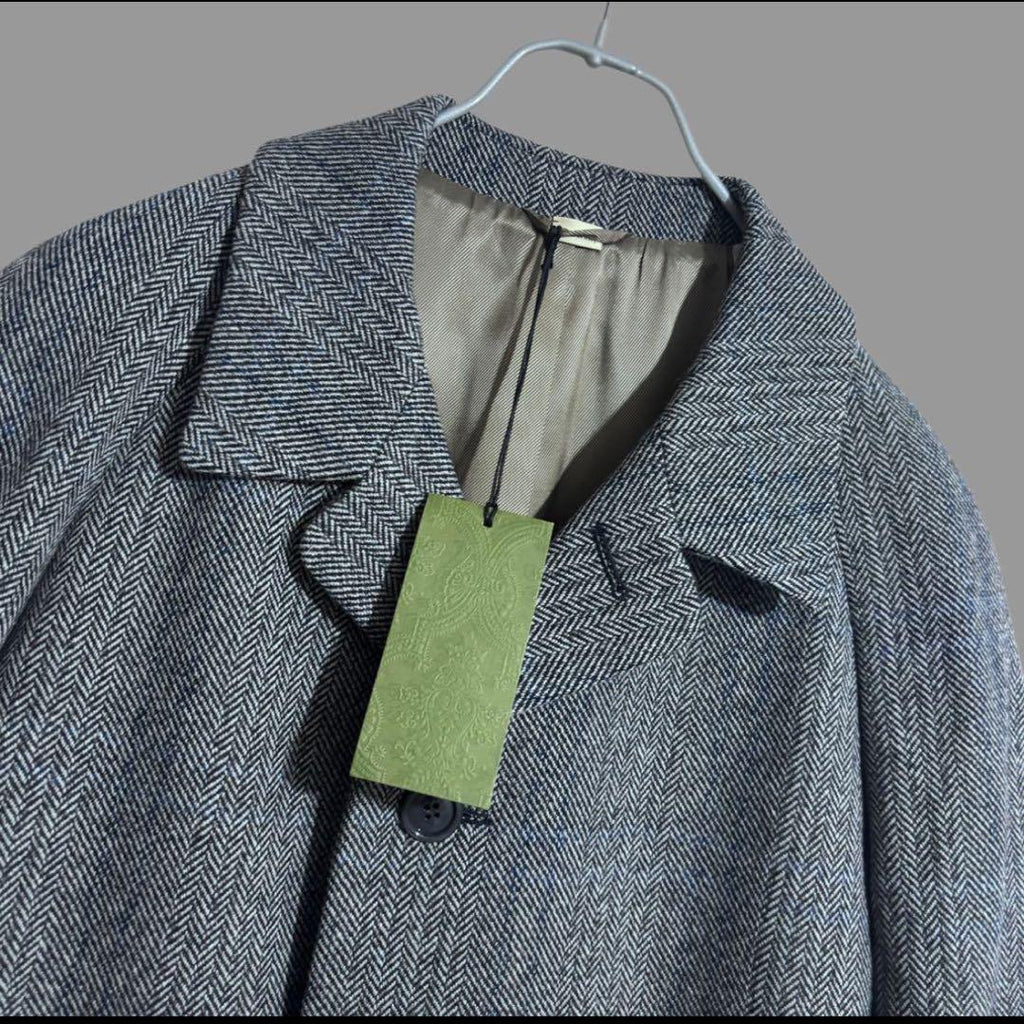 GUCCI 23AW Long Coat — Grey / Size 44