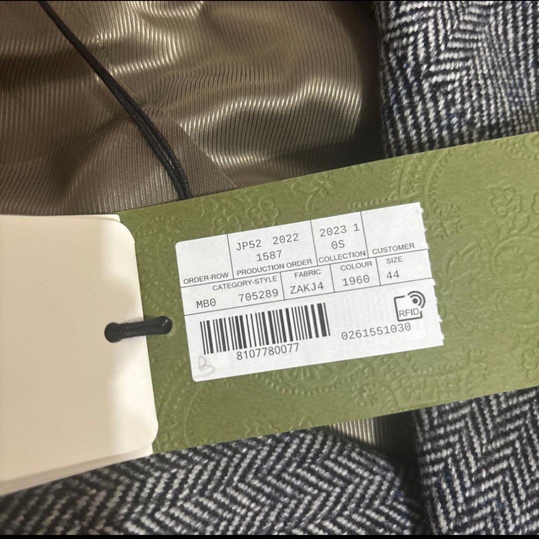 GUCCI 23AW Long Coat — Grey / Size 44