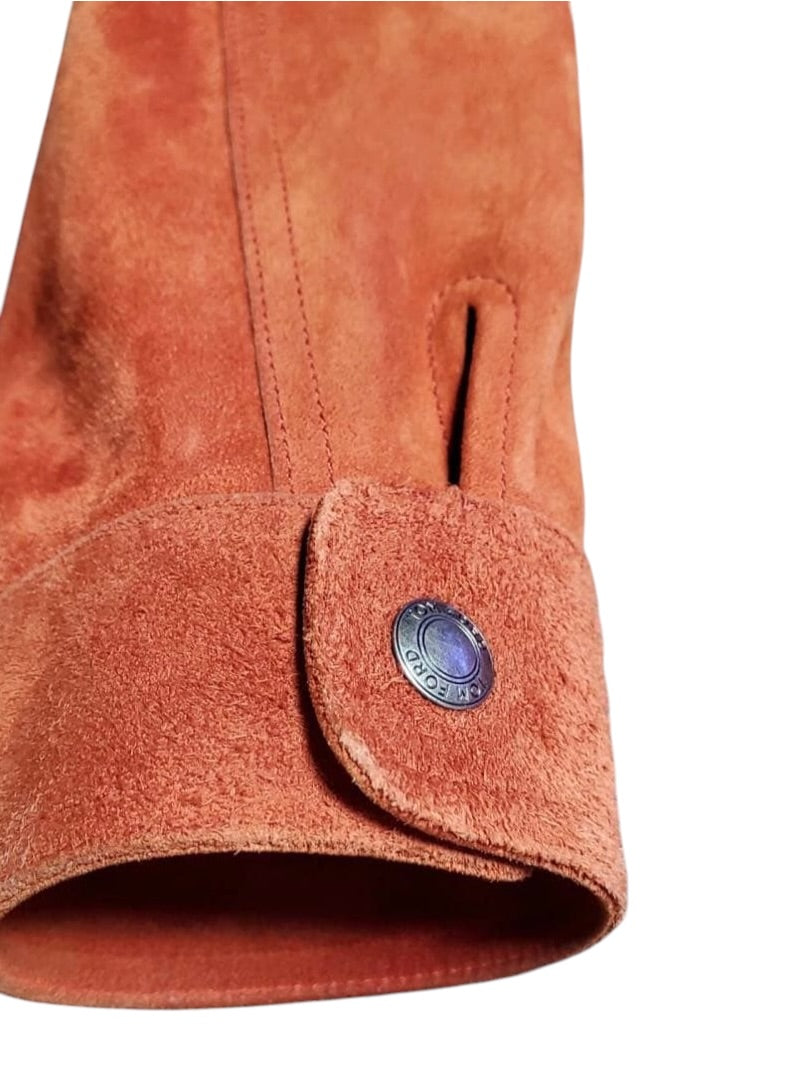 TOM FORD Cashmere Suede Leather Jacket Size 46