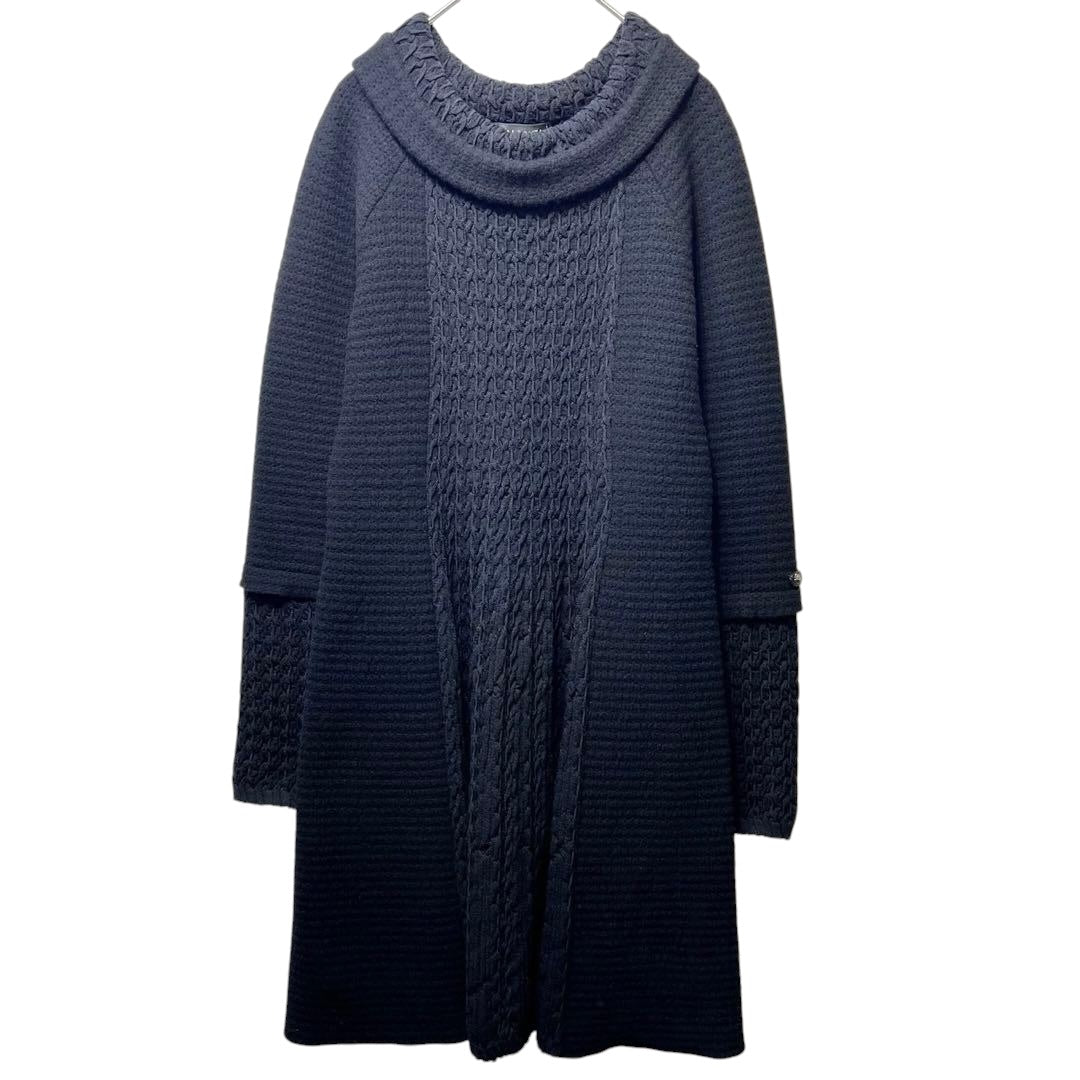 CHANEL Wool Layered A-Line Knit Dress Size 36