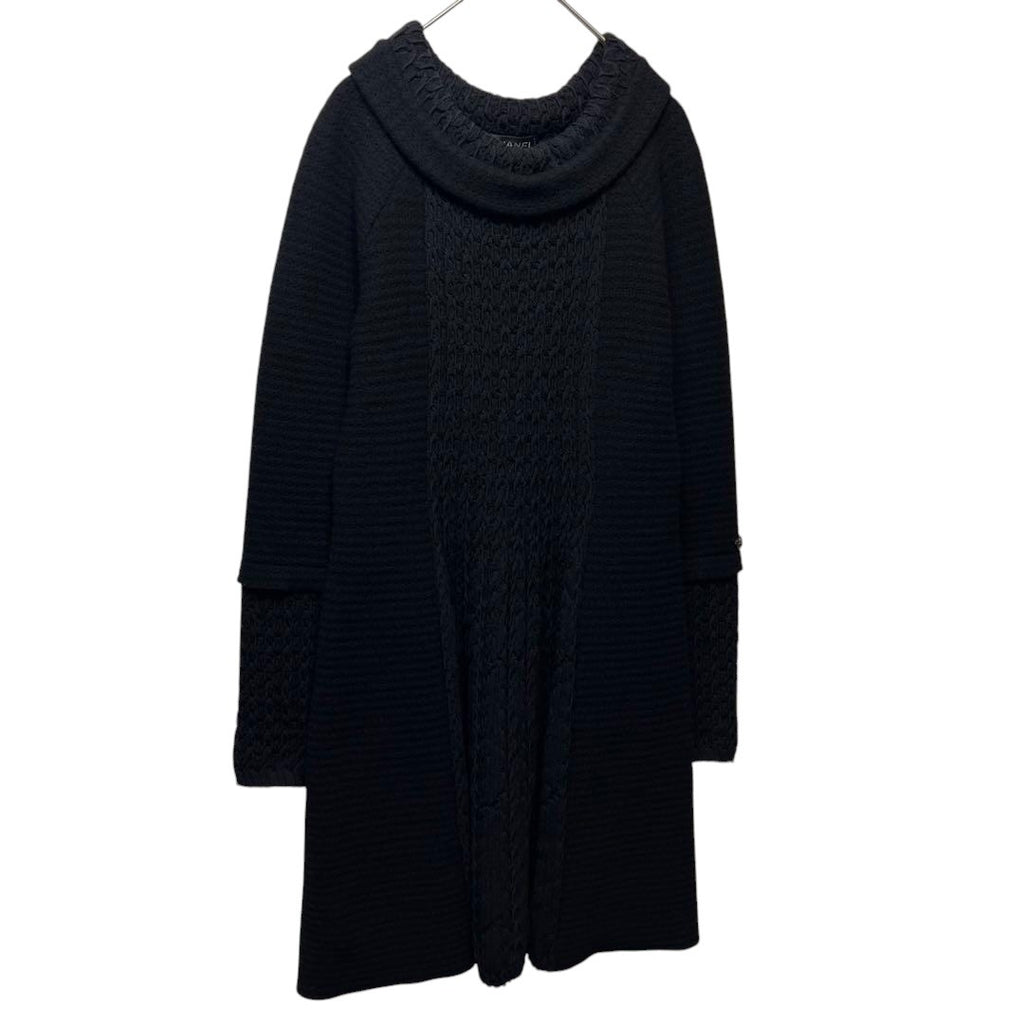 CHANEL Wool Layered A-Line Knit Dress Size 36