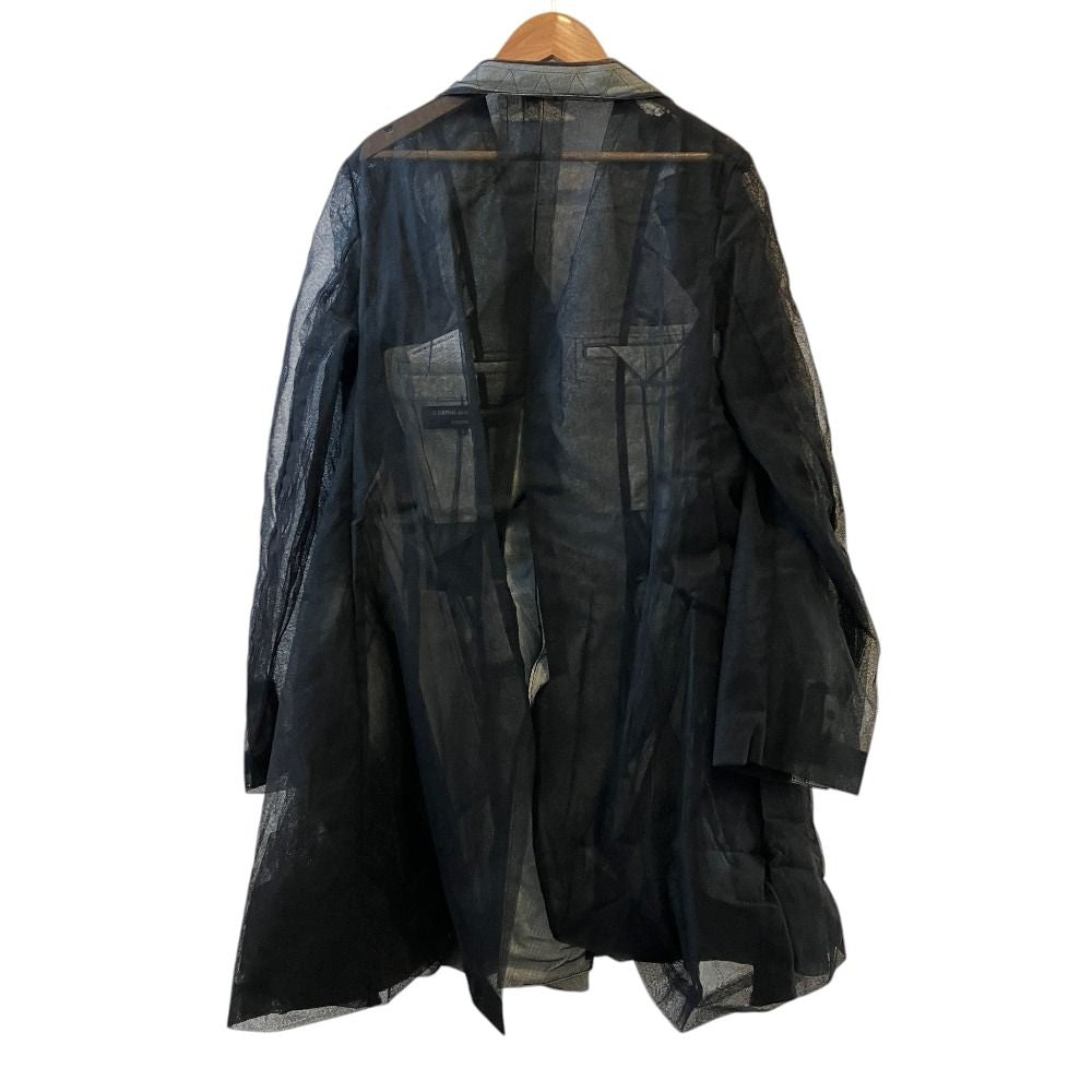 COMME des GARCONS HOMME PLUS 25SS Black Tulle Jacket Coat PO-J034 Size S