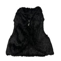 CHANEL Black Fantasy Fur Vest Size 36