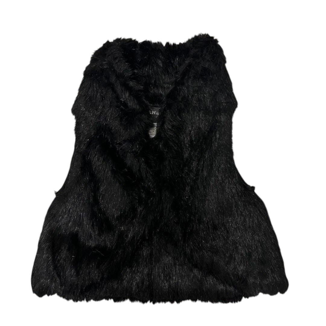 CHANEL Black Fantasy Fur Vest Size 36