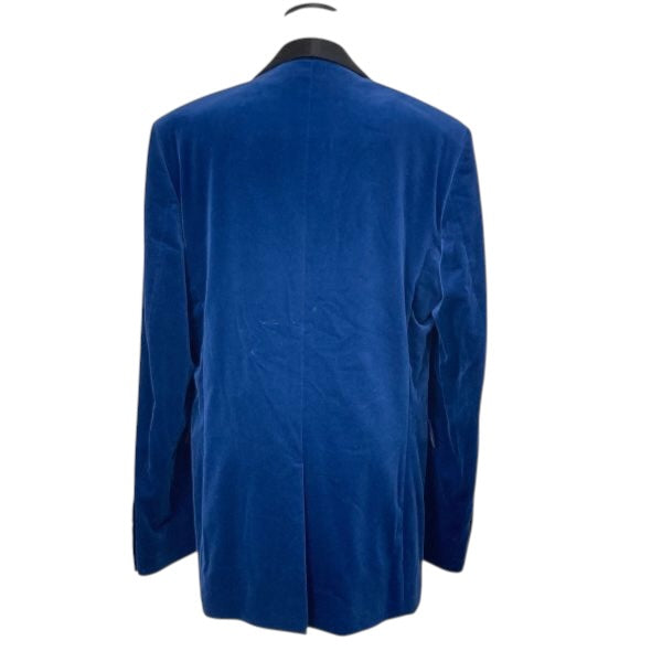 GUCCI Blue and Black Velvet Tuxedo Jacket Size 48