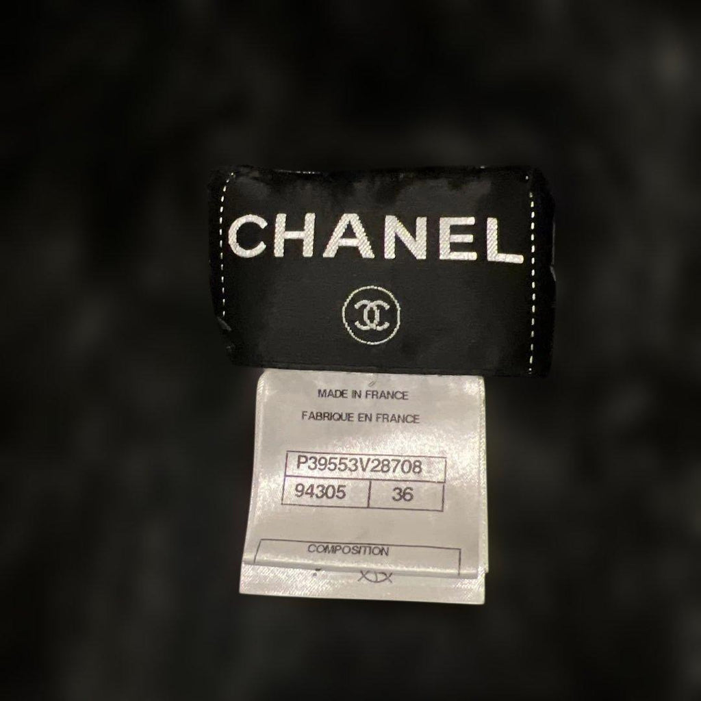 CHANEL Black Fantasy Fur Vest Size 36
