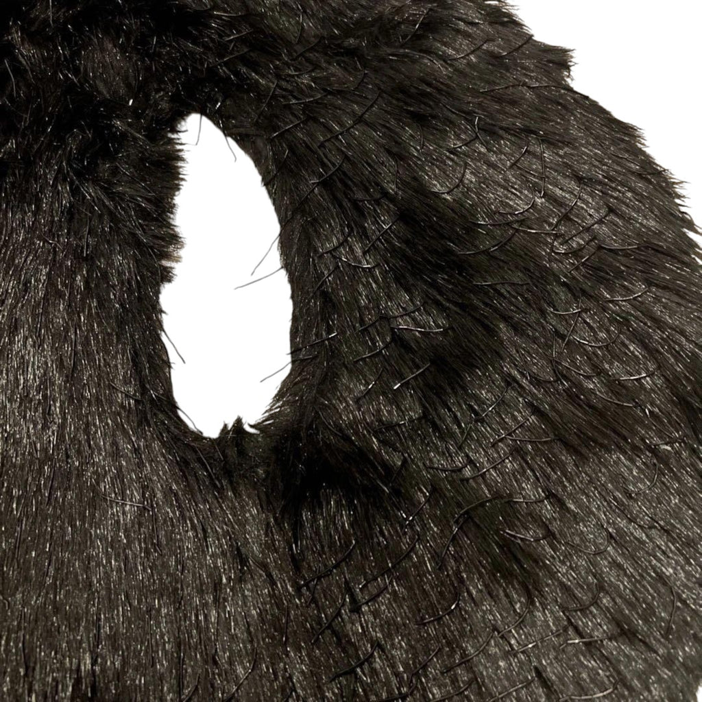 CHANEL Black Fantasy Fur Vest Size 36