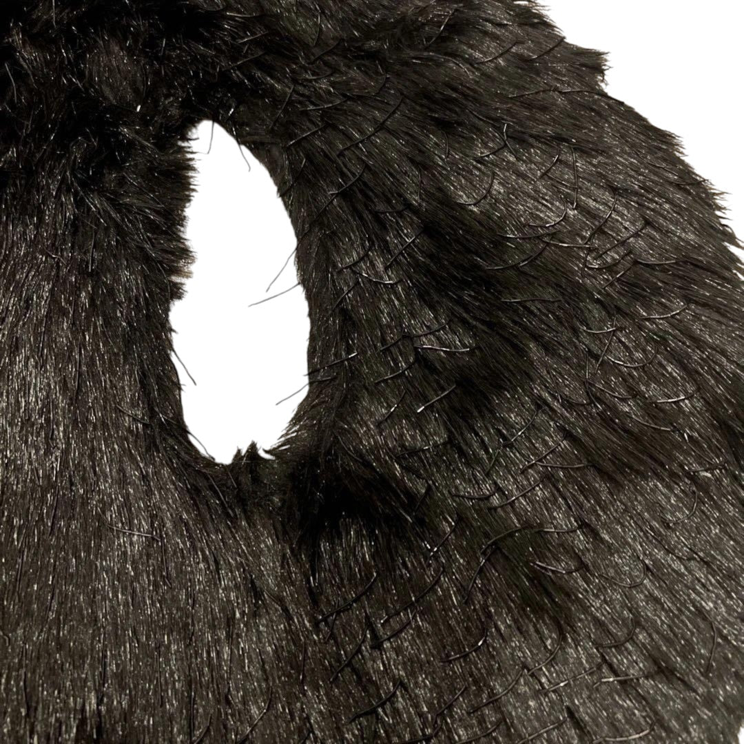 CHANEL Black Fantasy Fur Vest Size 36