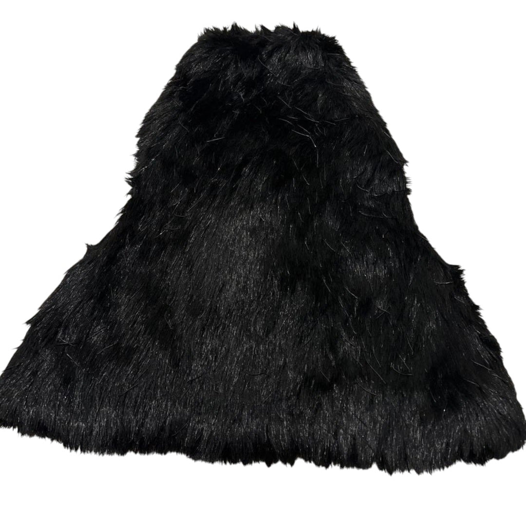 CHANEL Black Fantasy Fur Vest Size 36