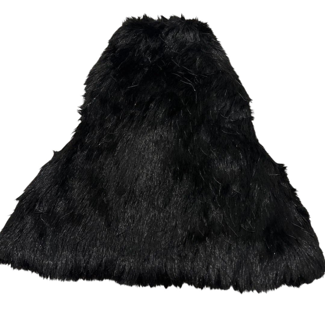 CHANEL Black Fantasy Fur Vest Size 36