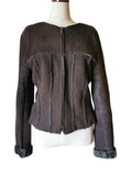 CHANEL Shearling Leather Jacket Size 42