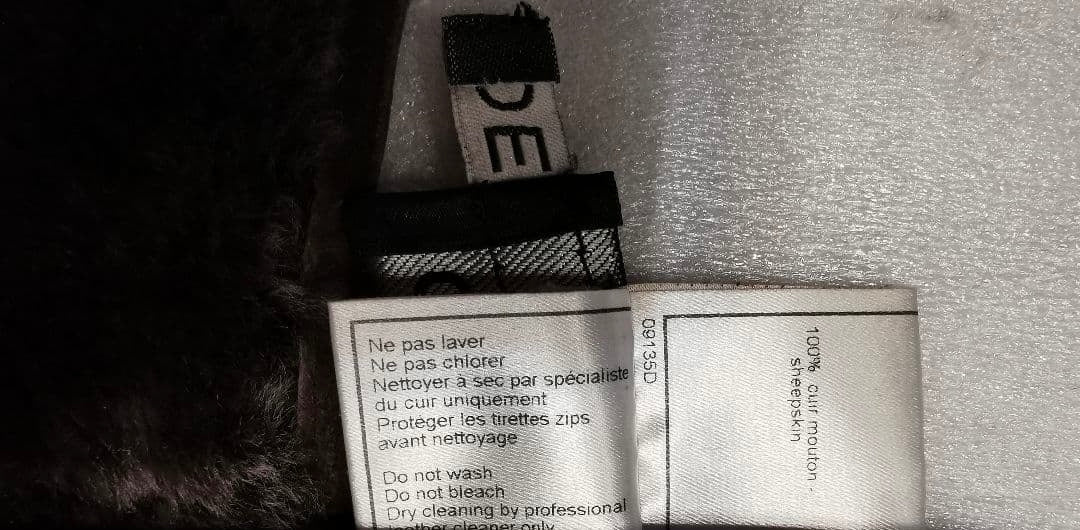 CHANEL Shearling Leather Jacket Size 42