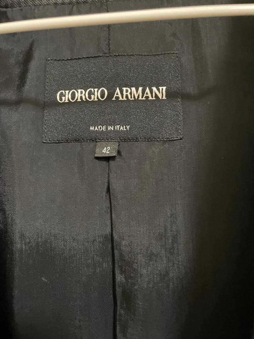 Giorgio Armani Grey Check Tailored Jacket Size 42