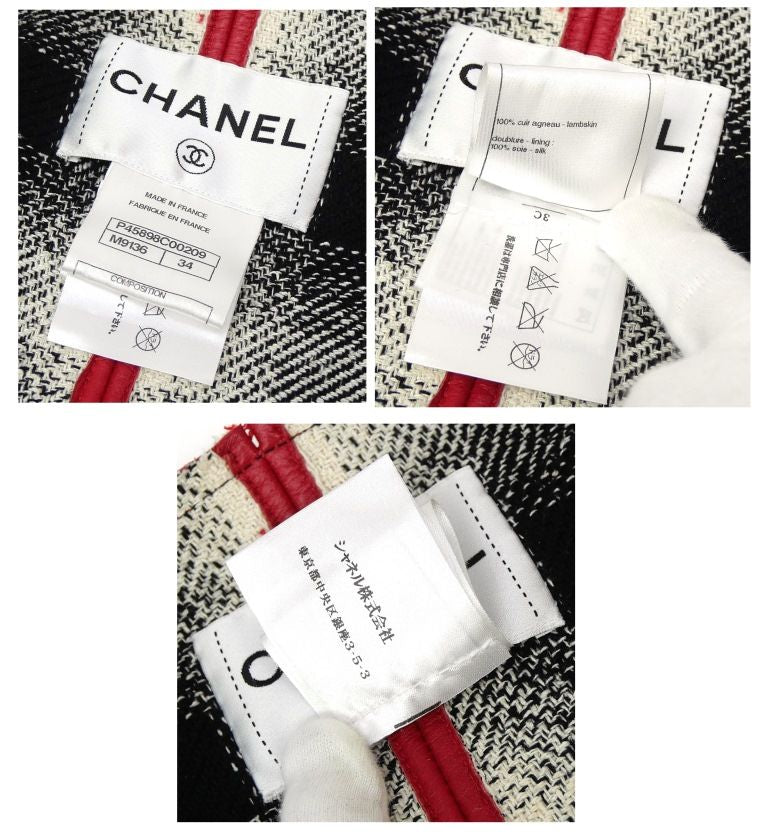 CHANEL Red Leather Coat Size 34