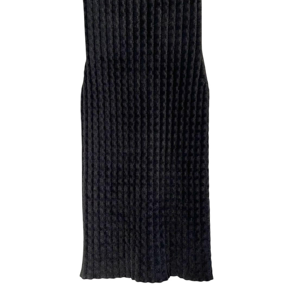 CHANELKnit Dress Velvet Velour Coco Mark Coco Buttons Size 36