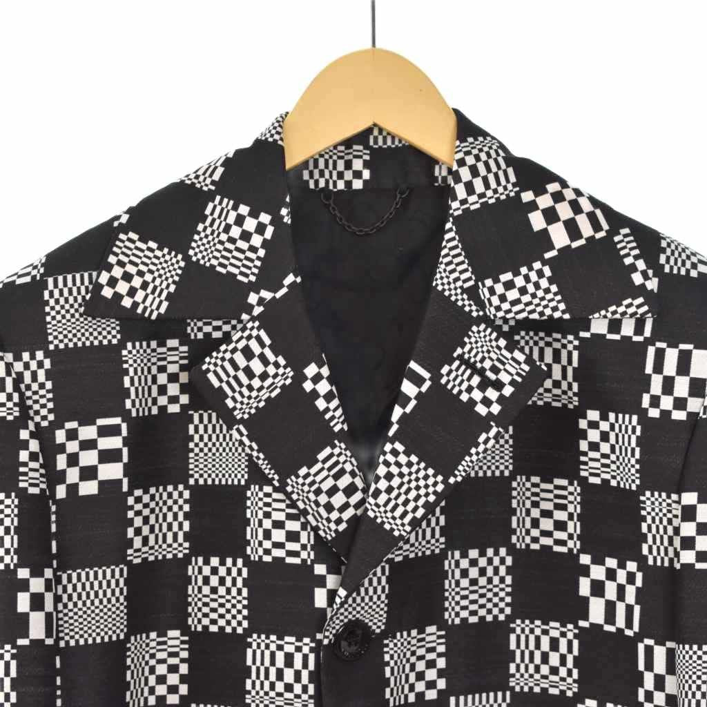 LOUIS VUITTON 21SS Distorted Damier Chester Coat — Black / Size 48