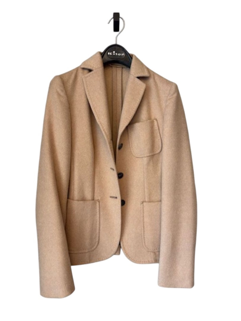 Kiton Camel Hair Blend Tailored Jacket Size 40