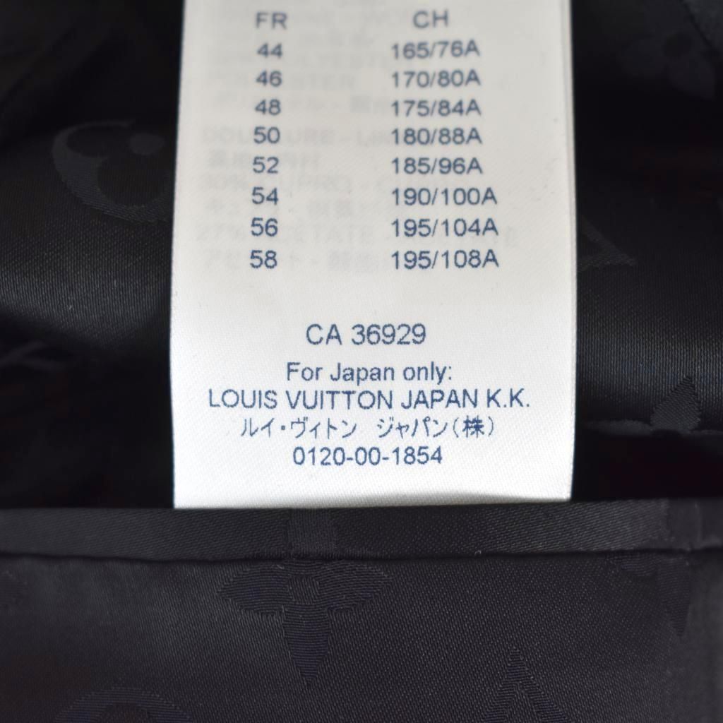 LOUIS VUITTON 21SS Distorted Damier Chester Coat — Black / Size 48