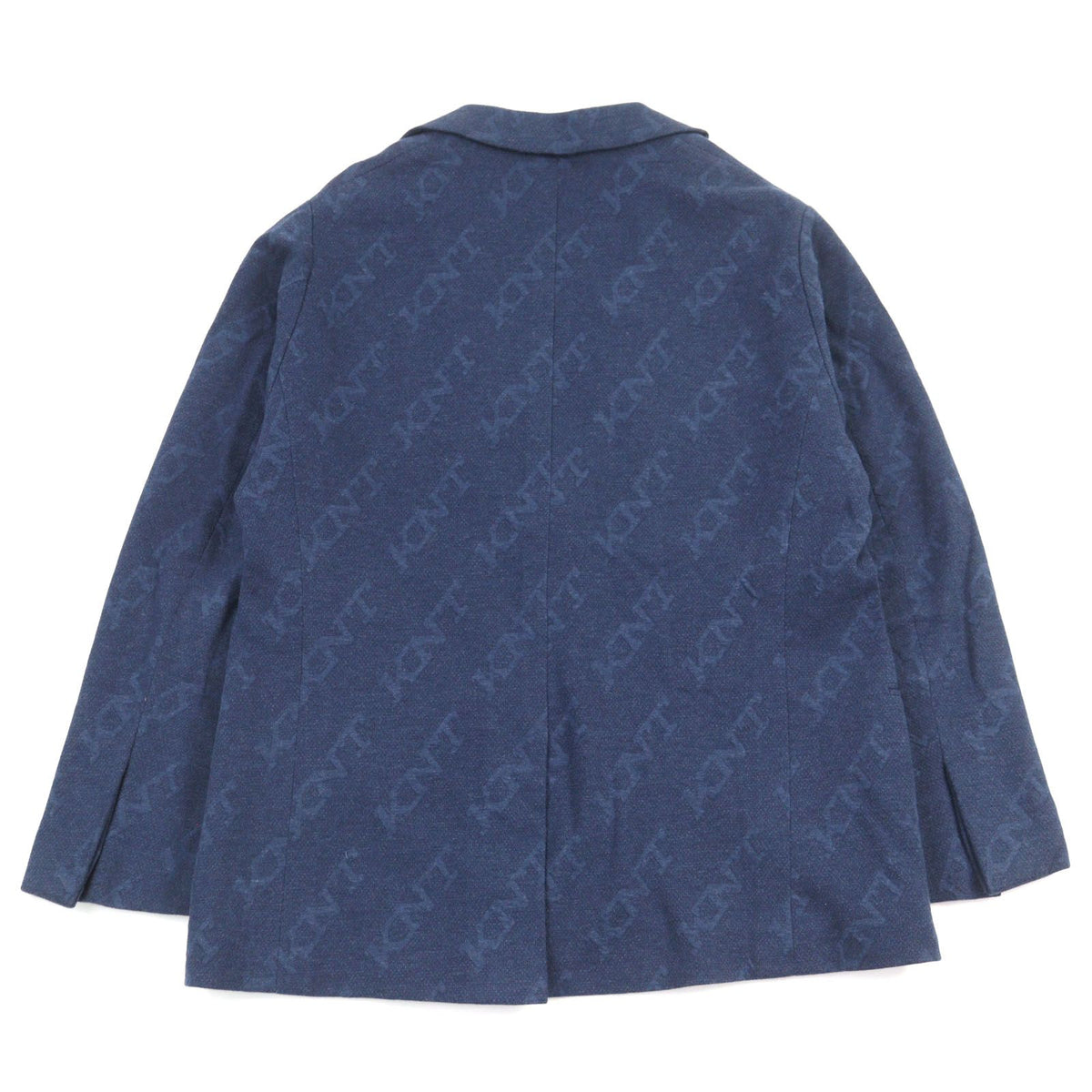 Kiton Allover Logo Cotton Single-Breasted Jacket Size 50