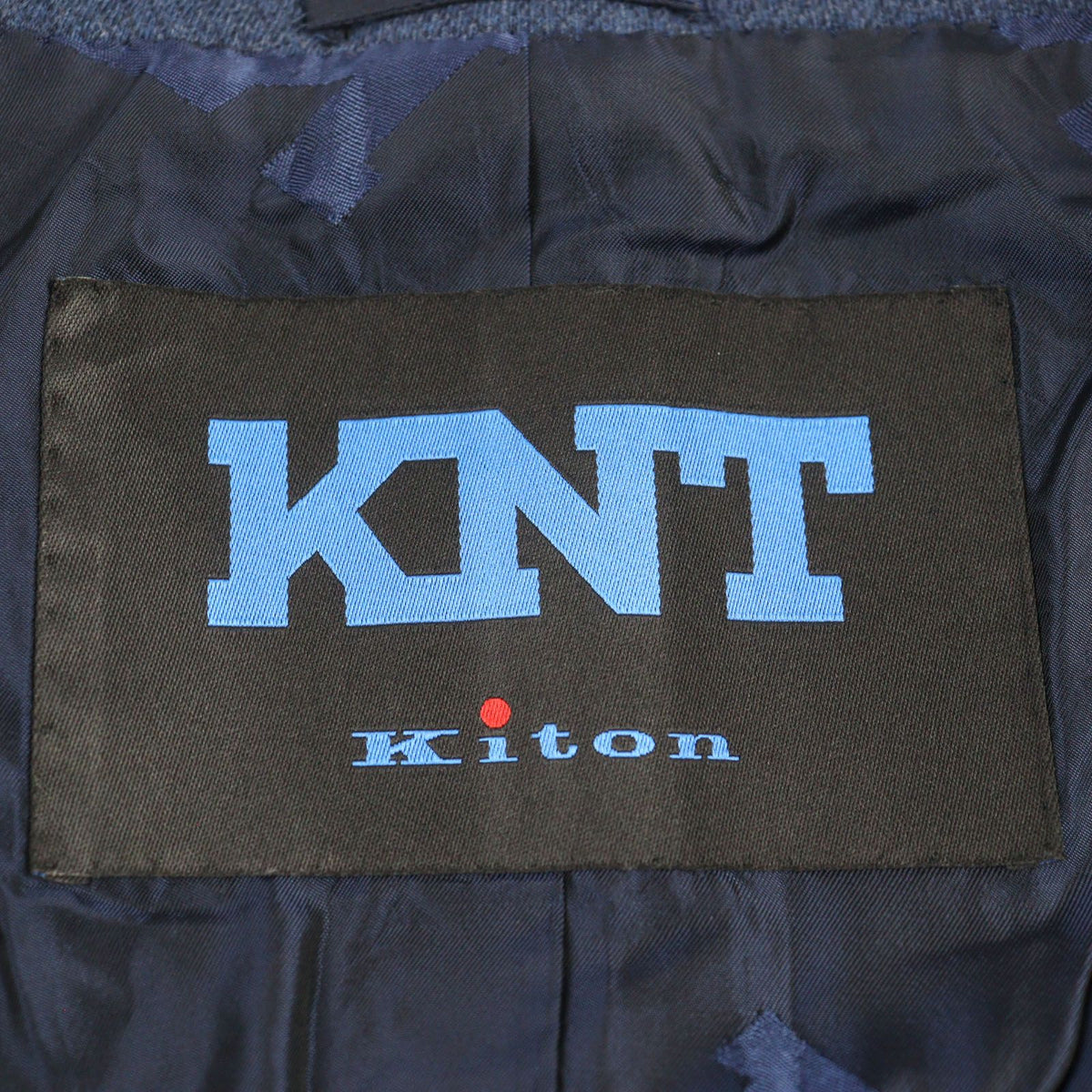 Kiton Allover Logo Cotton Single-Breasted Jacket Size 50