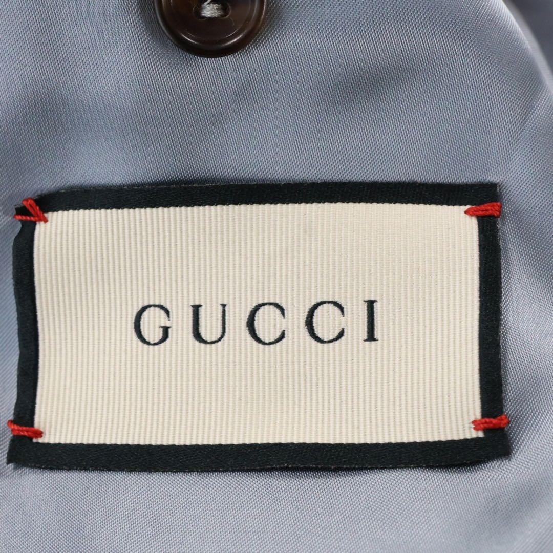 GUCCI Logo Print All-Over Satin Varsity Bomber Jacket — Size 46 (M)