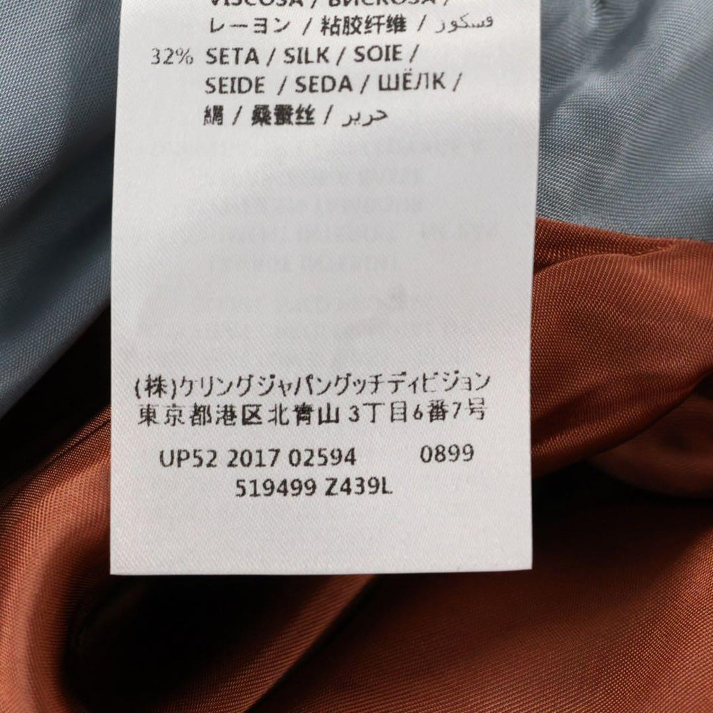 GUCCI Logo Print All-Over Satin Varsity Bomber Jacket — Size 46 (M)