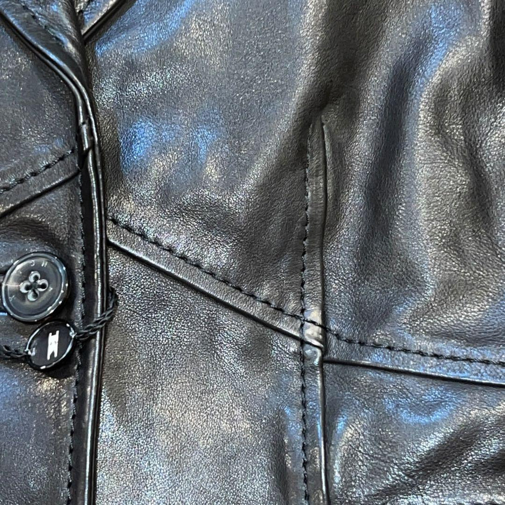 13000$ New Kiton Calf Leather Two-Button Jacket Size 38