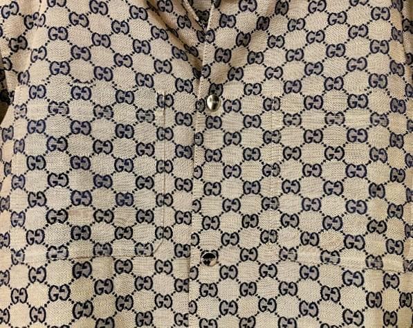 GUCCI GG Monogram-Print Four-Pocket Linen-Blend Jacket — Size 48