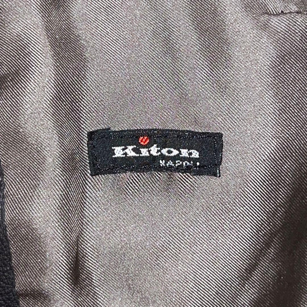 13000$ New Kiton Calf Leather Two-Button Jacket Size 38