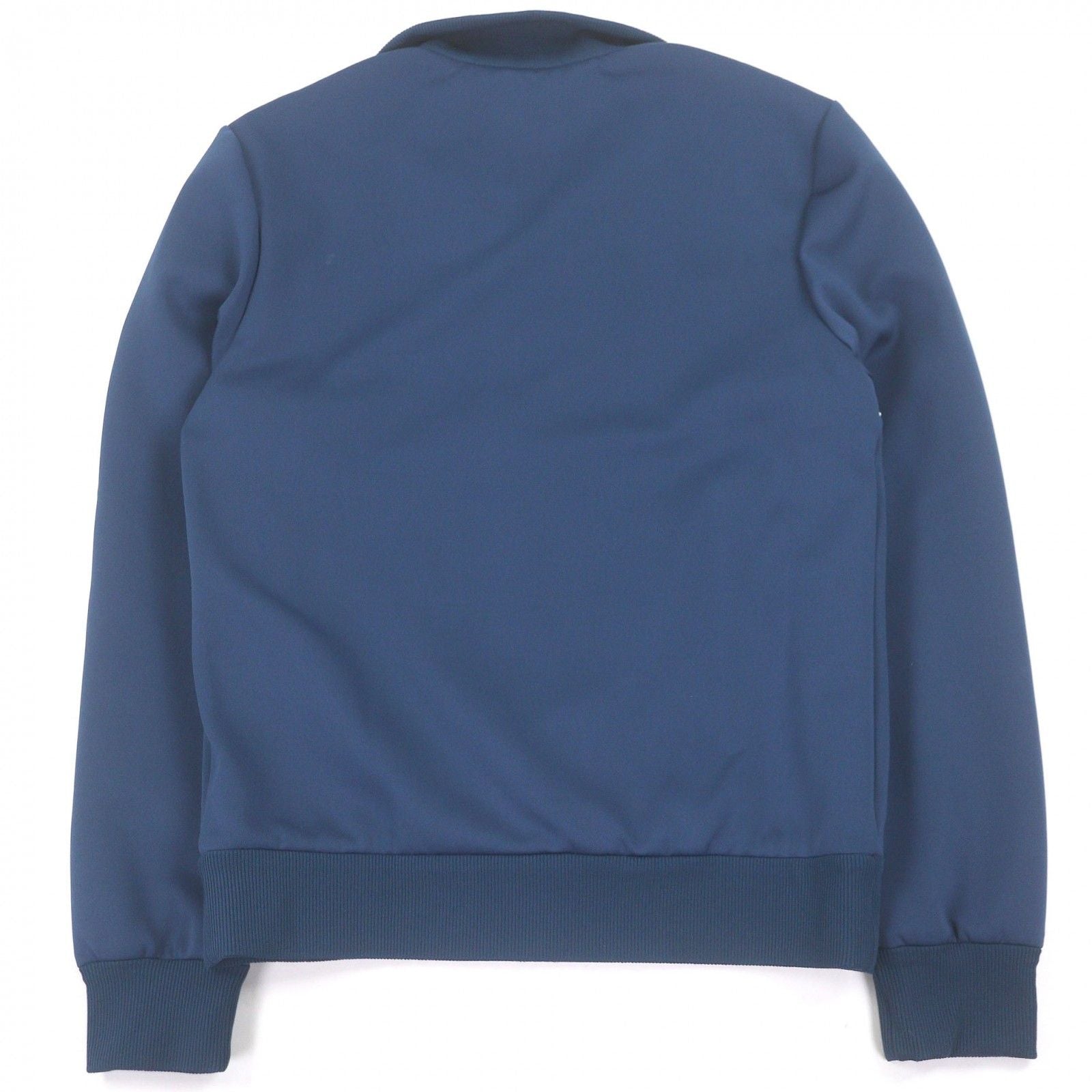 GUCCI Neoprene Logo Web Stripe Zip-Up Track Jacket — Navy / Size S