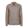 GUCCI GG Monogram-Print Four-Pocket Linen-Blend Jacket — Size 48