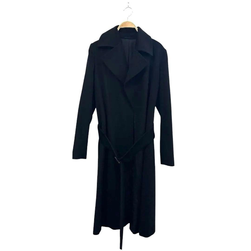 Kiton Black Cashmere Vicuna  Chesterfield Long Coat Size 41