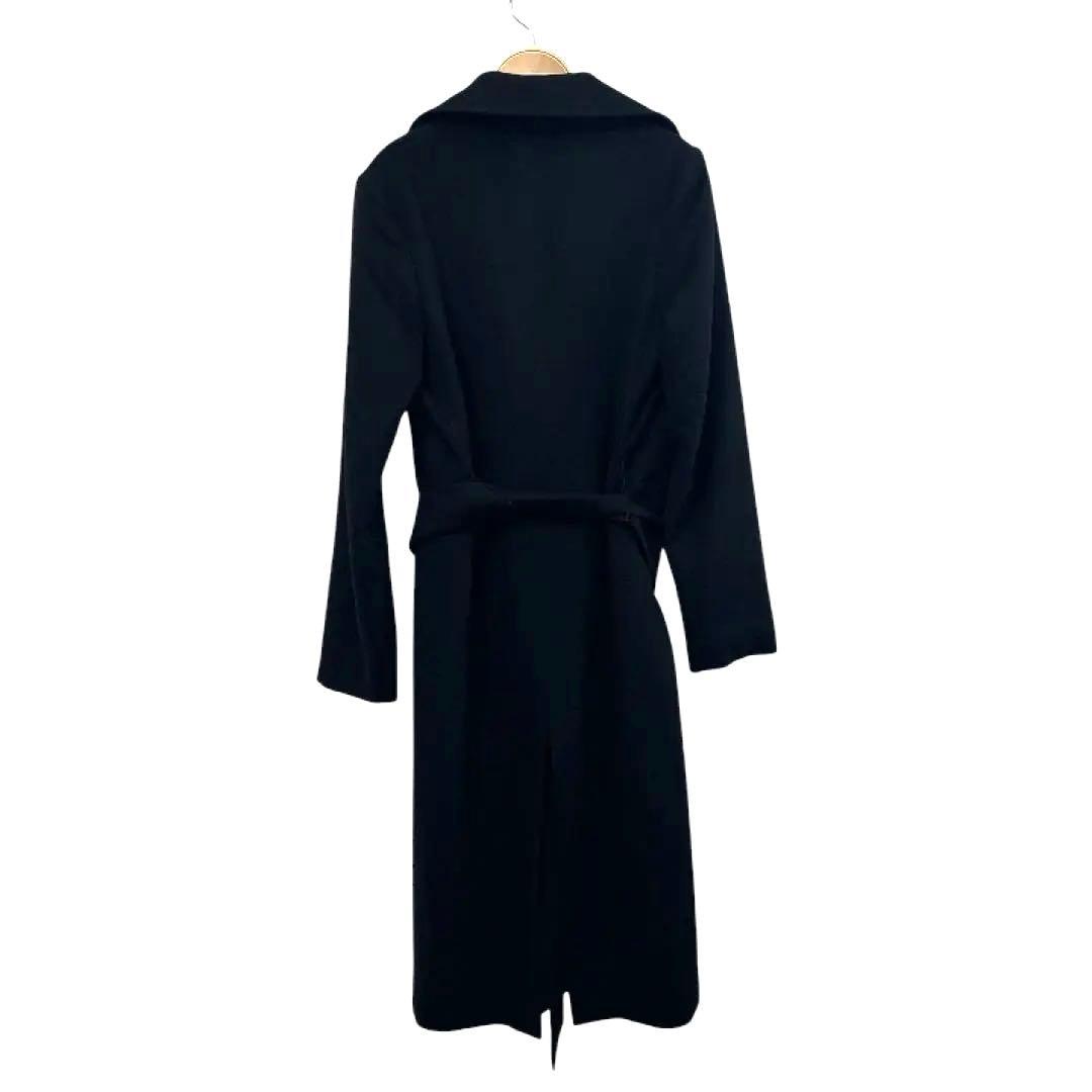 Kiton Black Cashmere Vicuna  Chesterfield Long Coat Size 41