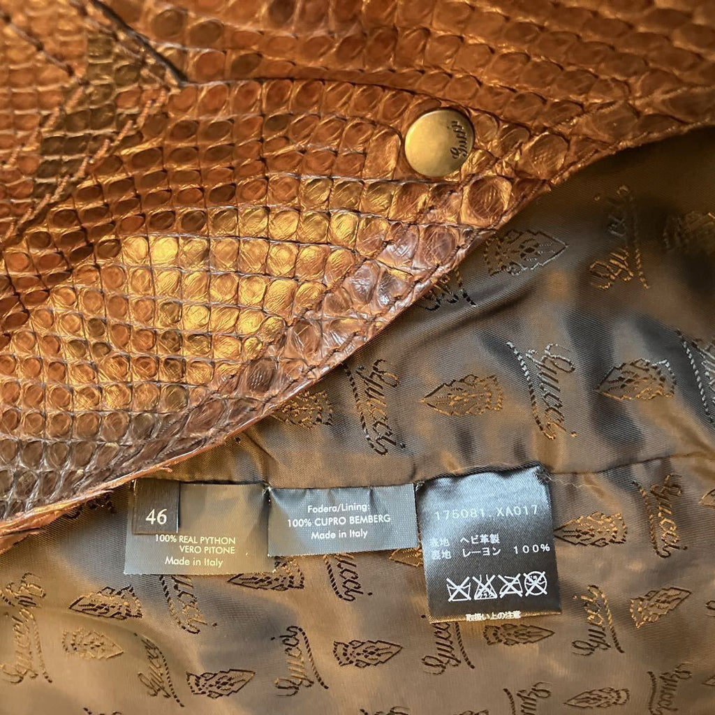 GUCCI Rare Python Snake Leather Jacket Blouson by Tom Ford — Size 46