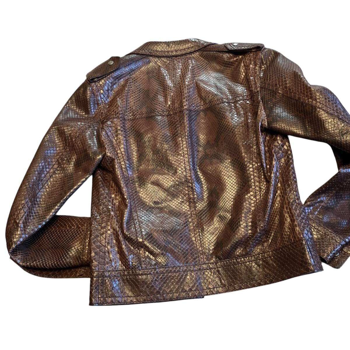 GUCCI Rare Python Snake Leather Jacket Blouson by Tom Ford — Size 46